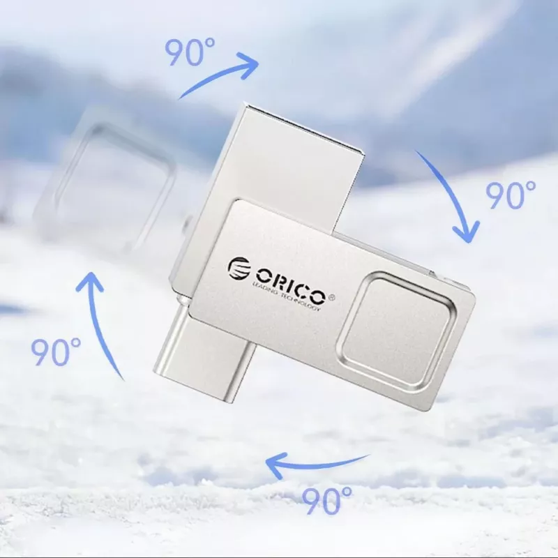 ORICO U301 64GB USB-A USB-C USB 3.2 Gen 1 mälupulk - hõbedane