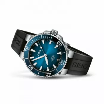 ORIS meeste sukeldujakell 41350742274FC 41.50mm automaatne sinine numbrilaud sinine kummist rihm