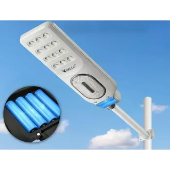 ORLLO 400W päikeseenergia LED-tänavavalgusti 28W paneeliga, liikumisanduri ja puldiga, 2713LM, 6500K