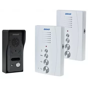 ORNO OR-DOM-RE-920/W Käed-vabad audio uksekõnesüsteem 2 sisekõnega, valge