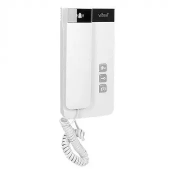 ORNO OR-DOM-SL-923 2-juhtmeline juhtmega uksekõnekomplekt ühepereelamule, pinnale paigaldatav, hõbe/hall välispaneel, valge unifoon