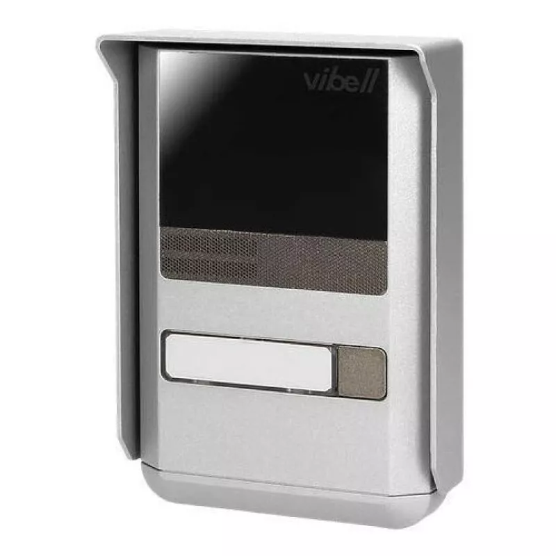 ORNO OR-DOM-SL-923 2-juhtmeline juhtmega uksekõnekomplekt ühepereelamule, pinnale paigaldatav, hõbe/hall välispaneel, valge unifoon
