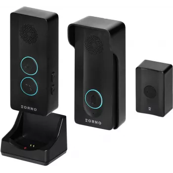 ORNO OR-DOM-YR-934/B Traadita uksekõnesüsteem DECT-tehnoloogiaga, 1 käsimik, 1 välisseade, IP44, valge