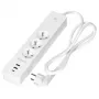 ORNO OR-SH-17520/W Nutikas toiteplokk 3 AC-pistikupesa, 2 USB-A, 1 USB-C, 1,8 m kaabel, valge
