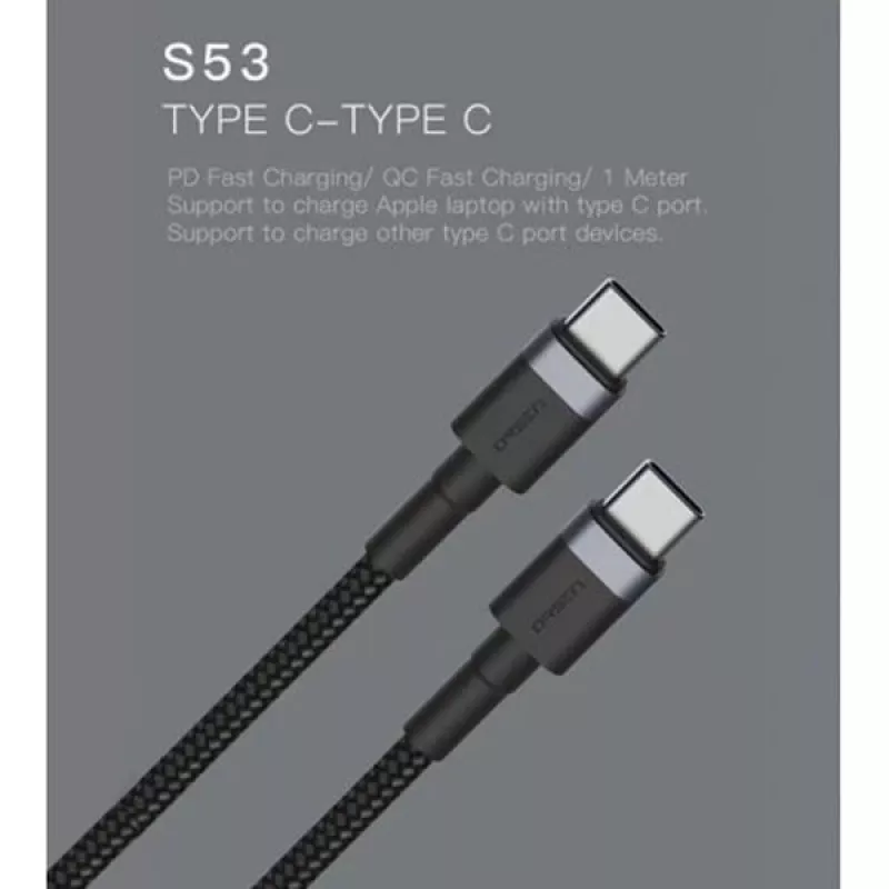 ORSEN S53 USB-C to USB-C kaabel 3A 1m Sinine