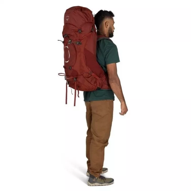 Osprey Aether 65 matkaseljakott S/M Granaatpunane