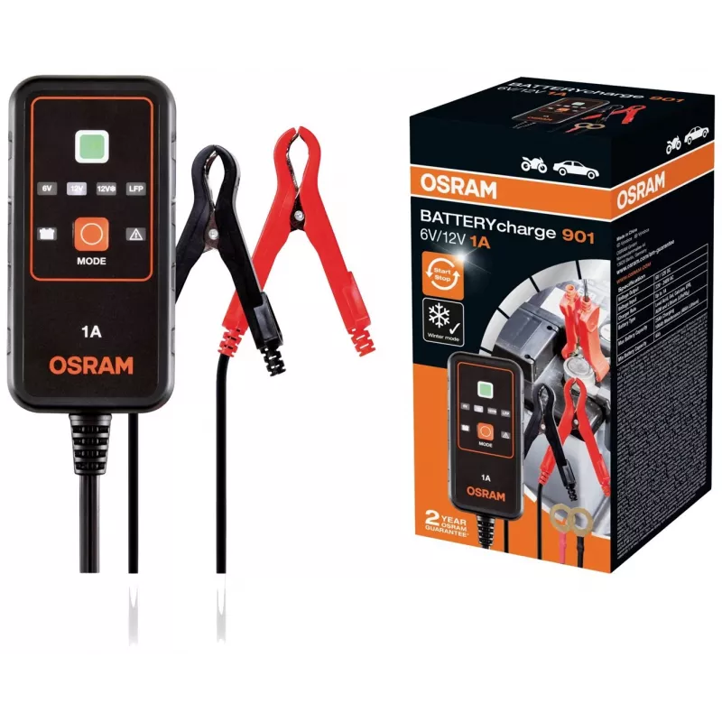 OSRAM BATTERYcharge 901 6V/12V 1A Automaatne akulaadija pliiakudele