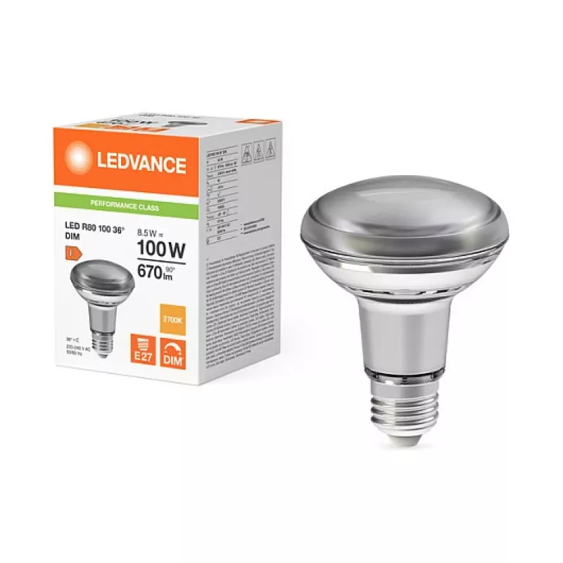 Osram R8010036 DIM 8.5W 827 E27 P LED reflektorlamp 670 lm 2700K E27 hämardatav