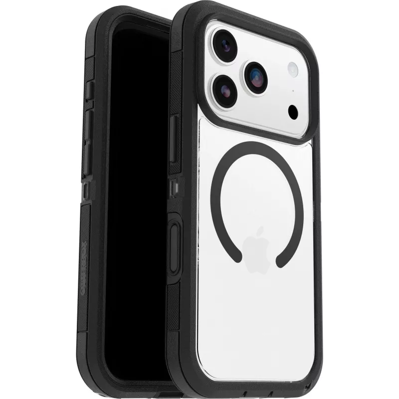 OtterBox Defender Series Pro XT Clear Camera Control Case for Apple iPhone 17 Pro, Clear/Black
