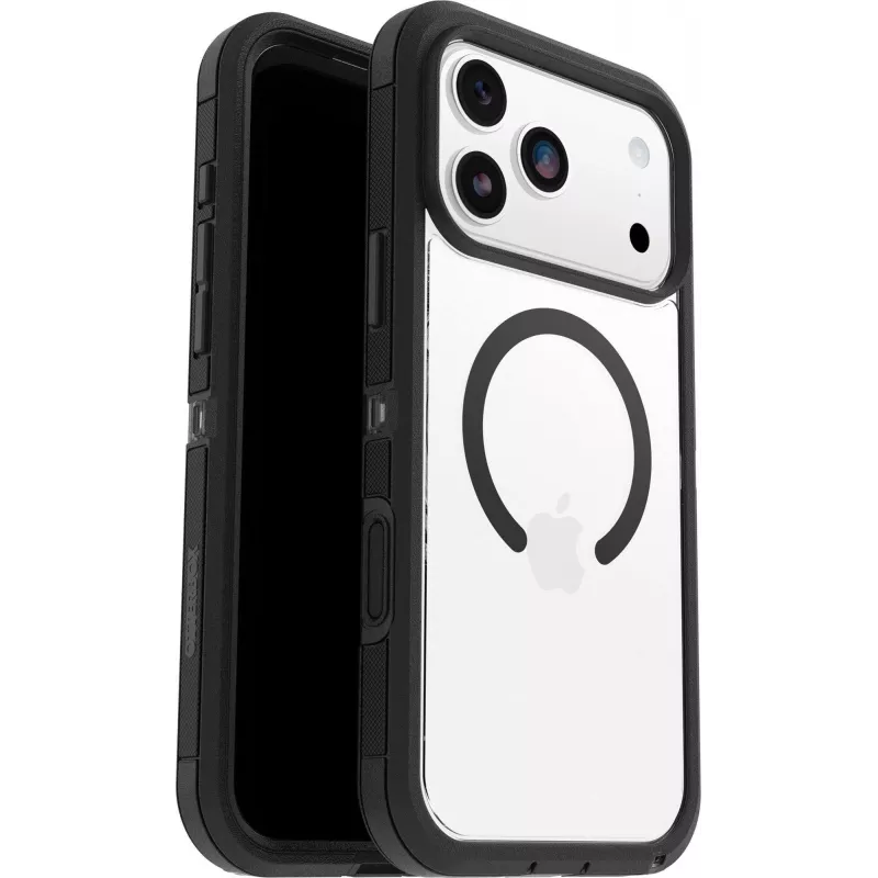 OtterBox Defender Series Pro XT Clear Camera Control Case for iPhone 17 Pro Max, Clear/Black