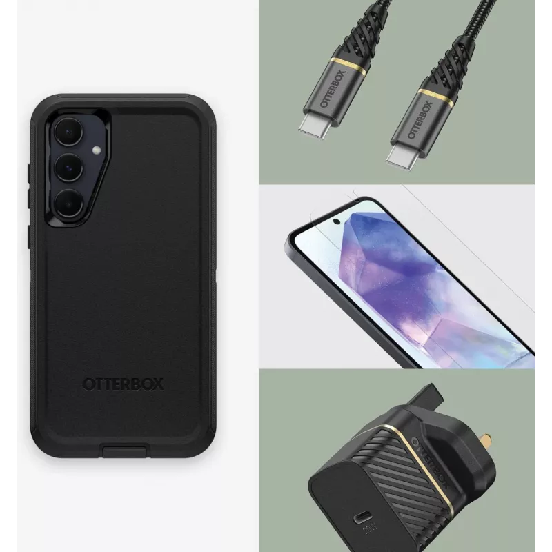 OtterBox Defender Series tagumine kate Samsung Galaxy S20 FE jaoks - must 77-95431