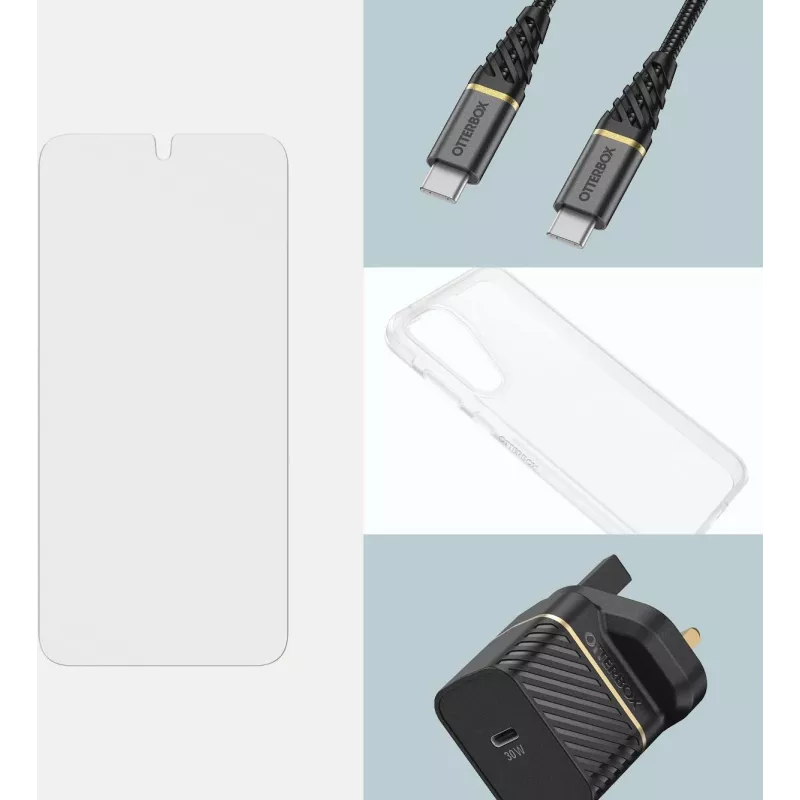 OtterBox klaasist ekraanikaitse Samsung Galaxy A55 5G jaoks - läbipaistev karastatud klaas