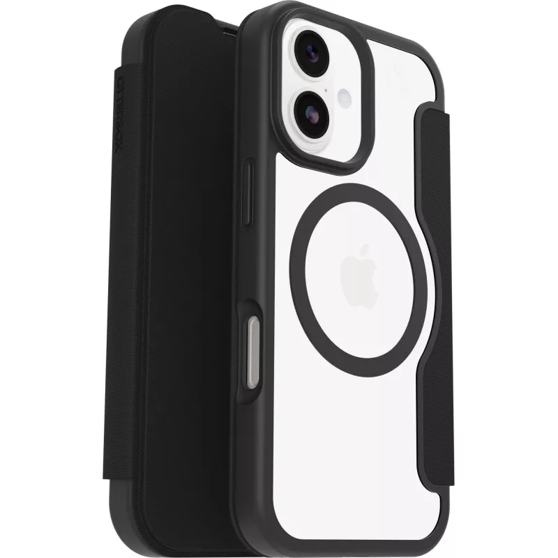 OtterBox React Folio MagSafe Series Case for Apple iPhone 17 - Black Crystal (Läbipaistev/Must)