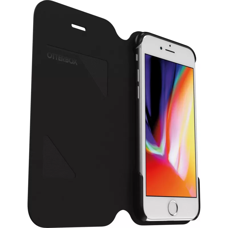 OtterBox Strada Series klapiga ümbris Apple iPhone 6/6s/7/8/SE (2. ja 3. põlvkond) jaoks - must