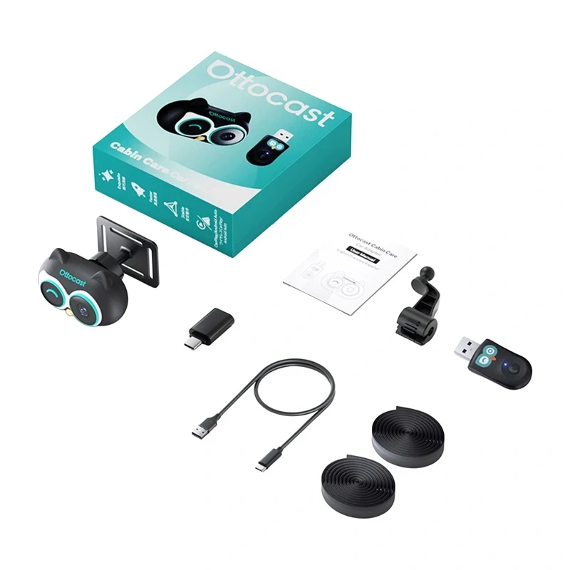 OTTOCAST CA520 Wireless CarPlay Adapter koos Car Nanny (Cabin Care) funktsiooniga