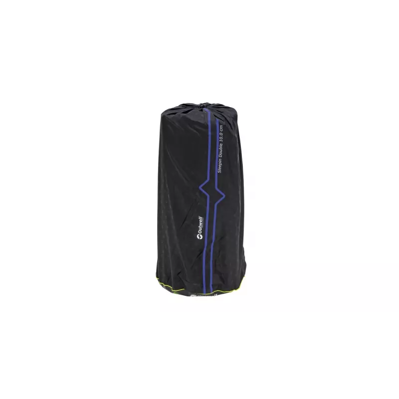 Outwell Sleepin Double Mat 100 mm – Ise täituv kahekohaline matkamisaluskate 200 x 130 x 10 cm, hall/sinine