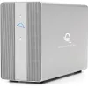 OWC Mercury Elite Pro Dual 2-pesaline RAID-korpus 3-pordilise USB-jaoturiga, USB 3.2 Gen 2 Type-C (hõbedane)