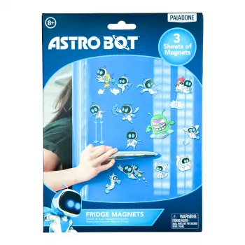 Paladone AstroBot külmkapimagnetid - 34-osaline magnetkomplekt, 3 lehte, kosmoseroboti disain