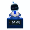 Paladone AstroBot Icon äratuskell - hall/valge digitaalne LCD robot-äratuskell unekordusfunktsiooniga