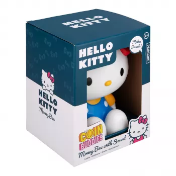 Paladone Hello Kitty kujuga rahapank - keraamiline mündipank, ametlik Sanrio kaup, valge/roosa/must, 13,5 x 13,5 x 16,5 cm
