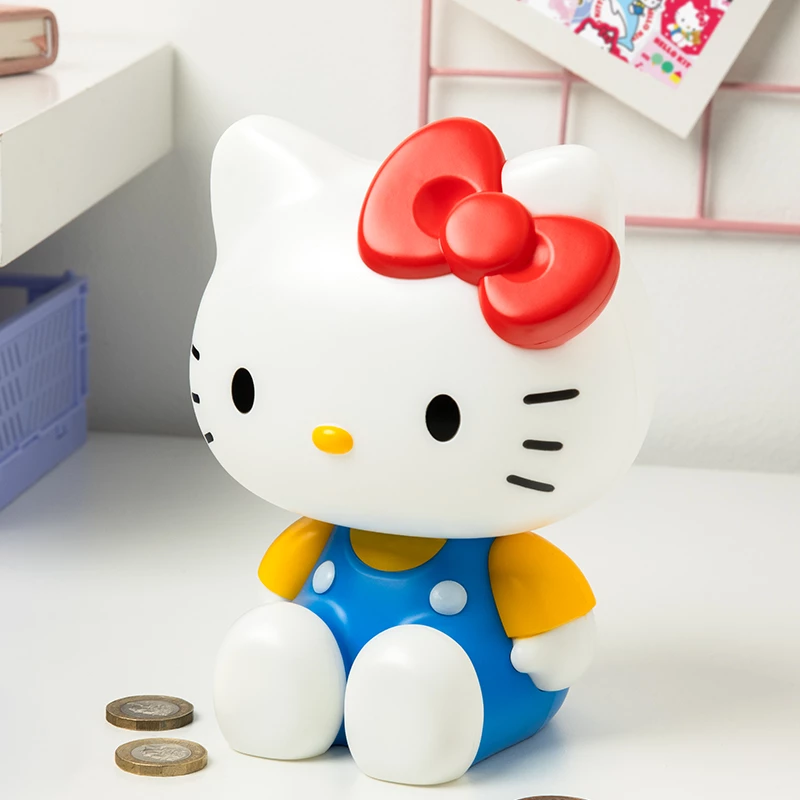Paladone Hello Kitty kujuga rahapank - keraamiline mündipank, ametlik Sanrio kaup, valge/roosa/must, 13,5 x 13,5 x 16,5 cm