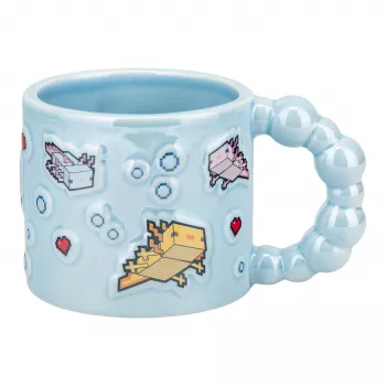 Paladone Minecraft Axolotl Bubble Shaped Mug - 325 ml keraamiline roosa