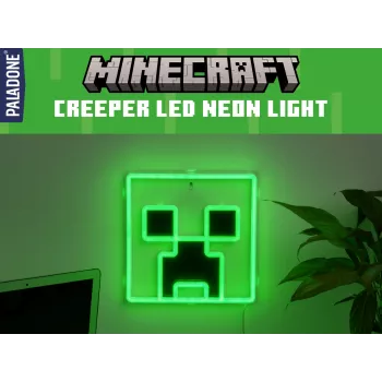 Paladone Minecraft Creeper Seinale Kinnitatav LED Neoonvalgusti