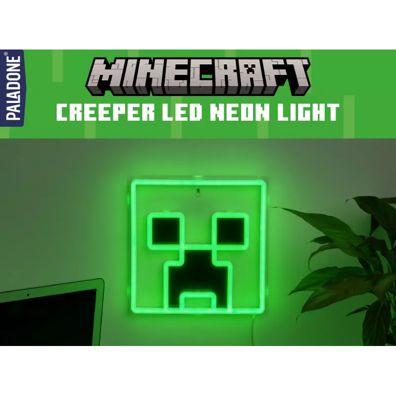 Paladone Minecraft Creeper Seinale Kinnitatav LED Neoonvalgusti