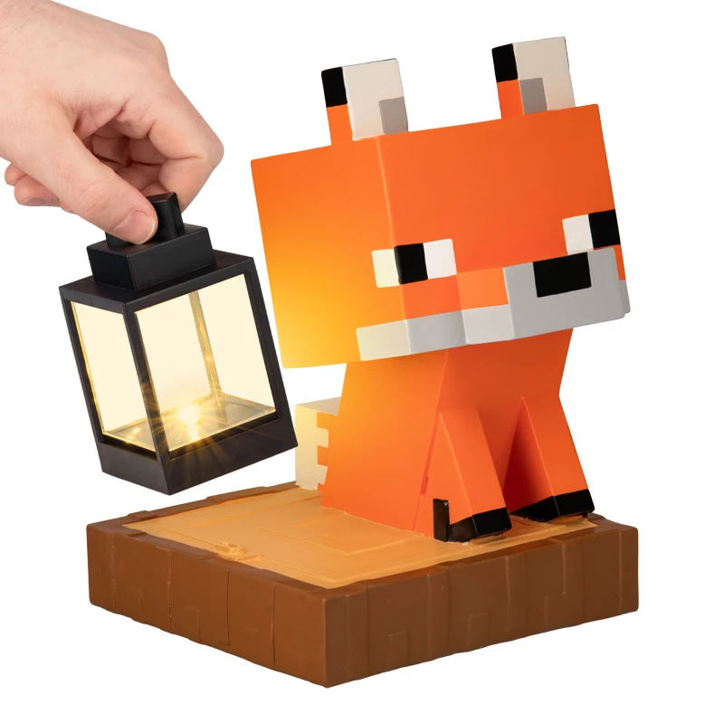 Paladone Minecraft Fox Solar Light - LED väljas dekoratiivkuju dusk-to-dawn anduriga, sooja valge kuma, pritsmekindel disain