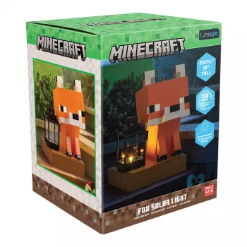 Paladone Minecraft Fox Solar Light - LED väljas dekoratiivkuju dusk-to-dawn anduriga, sooja valge kuma, pritsmekindel disain