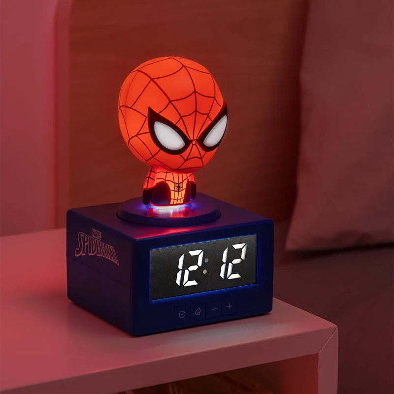 Paladone Spider-Man ikoon äratuskell – digitaalne LED, punane/must