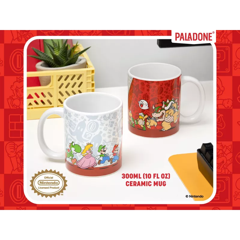 Paladone Super Mario Kruus - Kuumust muutev küsimusplokk keraamiline 300ml