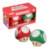 Paladone Super Mario Mushroom soola- ja pipratoos (punane Super Mushroom ja roheline 1-Up Mushroom)