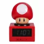 Paladone Super Mario Super Mushroom ikoon äratuskell - digitaalne LCD, USB-toitega, ametlikud Nintendo heliefektid, punane/valge