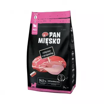Pan Mięsko kuiv koeratoit vasikaliha vutiga kutsikale suur graanul 3kg