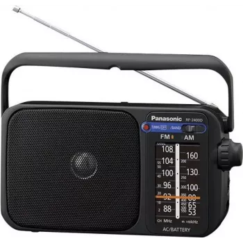 Panasonic RF-2400DEG-K kaasaskantav analoog AM/FM raadio - must