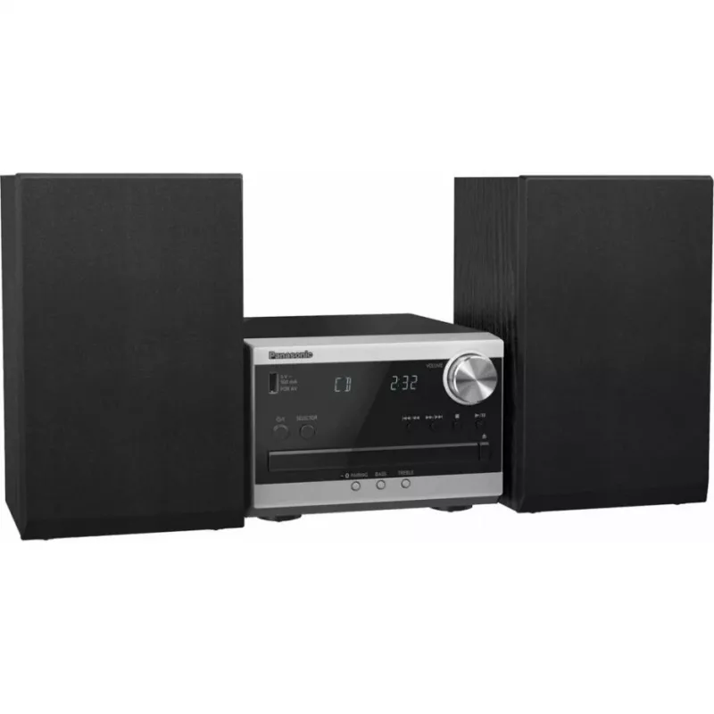 Panasonic SC-PM272EG-S Micro Hi-Fi System CD, Bluetooth, DAB/DAB+ raadio, USB ja AUX - hõbedane (20 W RMS)