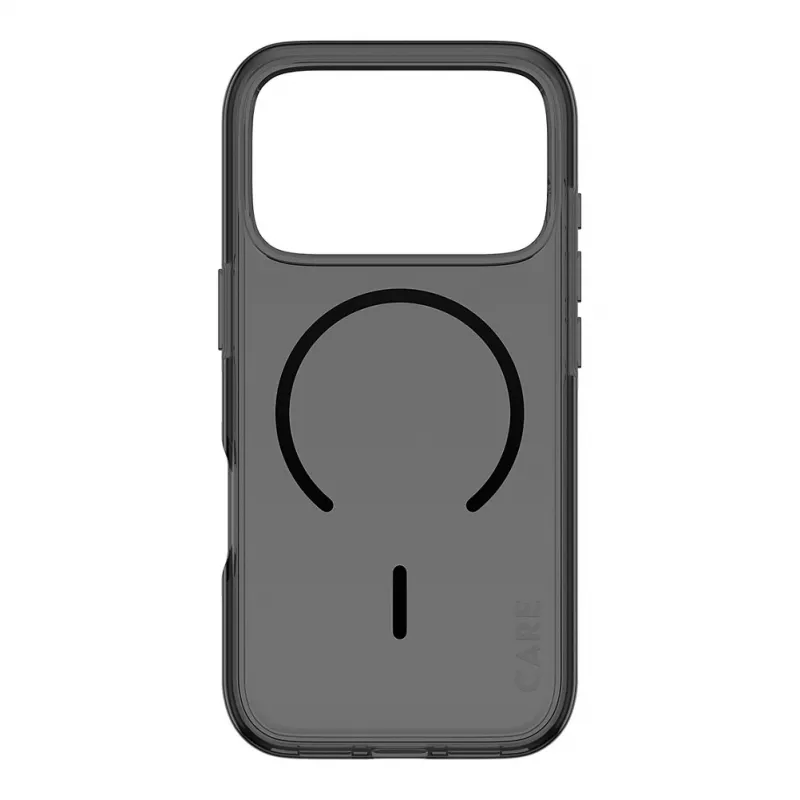 PanzerGlass CARE Smokey ümbris musta MagSafe'iga iPhone 17 Pro jaoks