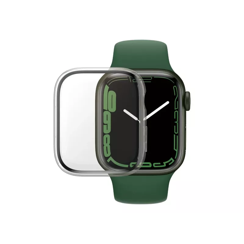 PanzerGlass Täiskorpuse kaitse Apple Watch Series 7/8/9 41mm – Läbipaistev 9H karastatud klaas