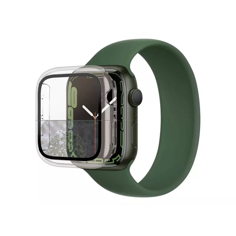 PanzerGlass Täiskorpuse kaitse Apple Watch Series 7/8/9 41mm – Läbipaistev 9H karastatud klaas