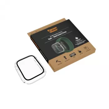 PanzerGlass Täiskorpuse kaitse Apple Watch Series 7/8/9 41mm – Läbipaistev 9H karastatud klaas