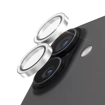 PanzerGlass Hoops Glitter Silver Camera Lens Protector for iPhone 17 / iPhone 16 / 16 Plus