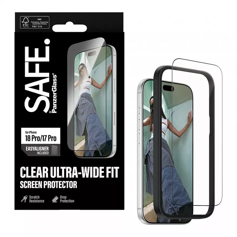 PanzerGlass SAFE. ekraanikaitse iPhone 18 Pro / 17 Pro jaoks