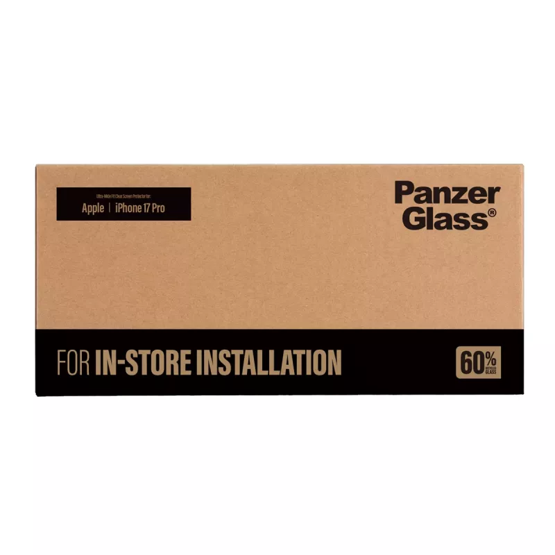 PanzerGlass Screen Protector iPhone 2026 Pro | 17 Pro | Ultra-Wide Fit for FastFit Installation Machine