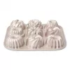 Patisse PAT-04521 Mittenakkuva süsinikterasest mini Bundt vormide komplekt, 6 osa, must
