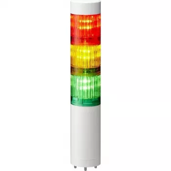 PATLITE LR4-302WJNW-RYG Signaaltorn LED 3-kihiline Punane/Kollane/Roheline 24V DC Eeljuhtmestikuga Valge