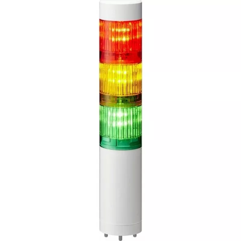 PATLITE LR4-302WJNW-RYG Signaaltorn LED 3-kihiline Punane/Kollane/Roheline 24V DC Eeljuhtmestikuga Valge