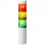 PATLITE LR4-302WJNW-RYG Signaaltorn LED 3-kihiline Punane/Kollane/Roheline 24V DC Eeljuhtmestikuga Valge