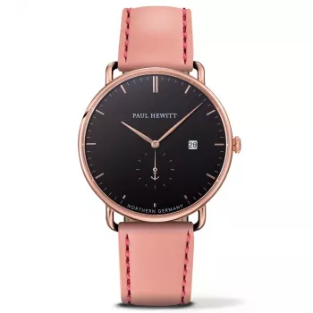 PAUL HEWITT Grand Atlantic Line meeste käekell PHTGARB24M 42mm musta numbrilauga nahkrihm