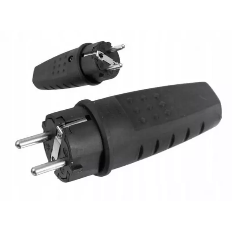 PAWBOL D.3158L LUX kaasaskantav kummist toitepistik 250V 16A IP44 Schuko